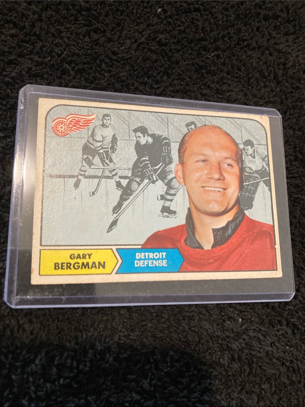 Detroit Hockey Trading Card - Red Jersey - Gary Bergman